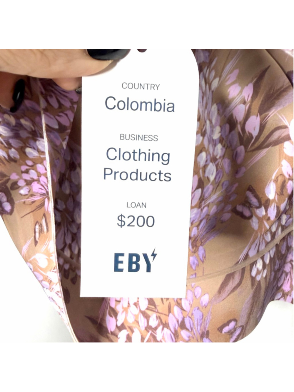 Women's EBY Plus 2X Beige Purple Floral Wireless Relief Bra - Picture 3 of 6